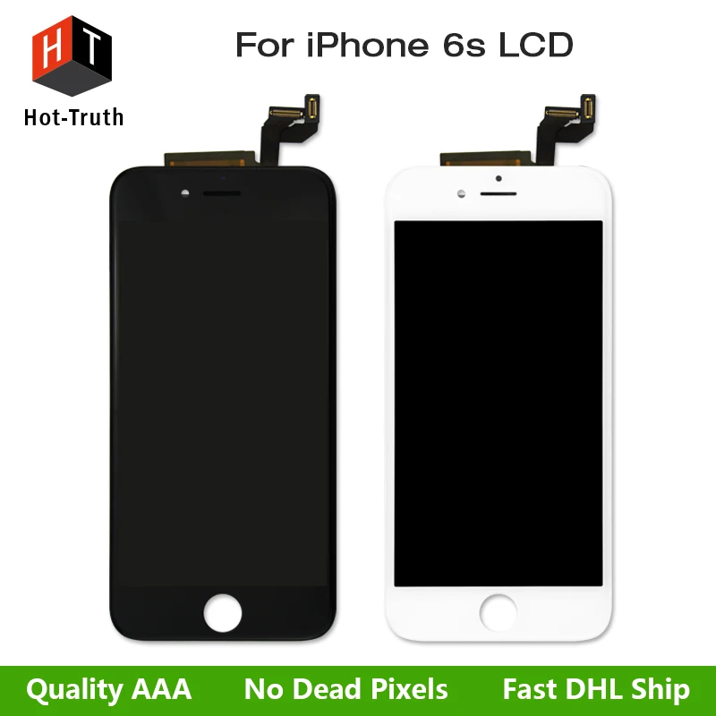 

No Dead Pixel LCD For iPhone 6s Lcd Display Touch Screen Digitizer Replacement Assembly +Free shipping Black & White+AAA Quality