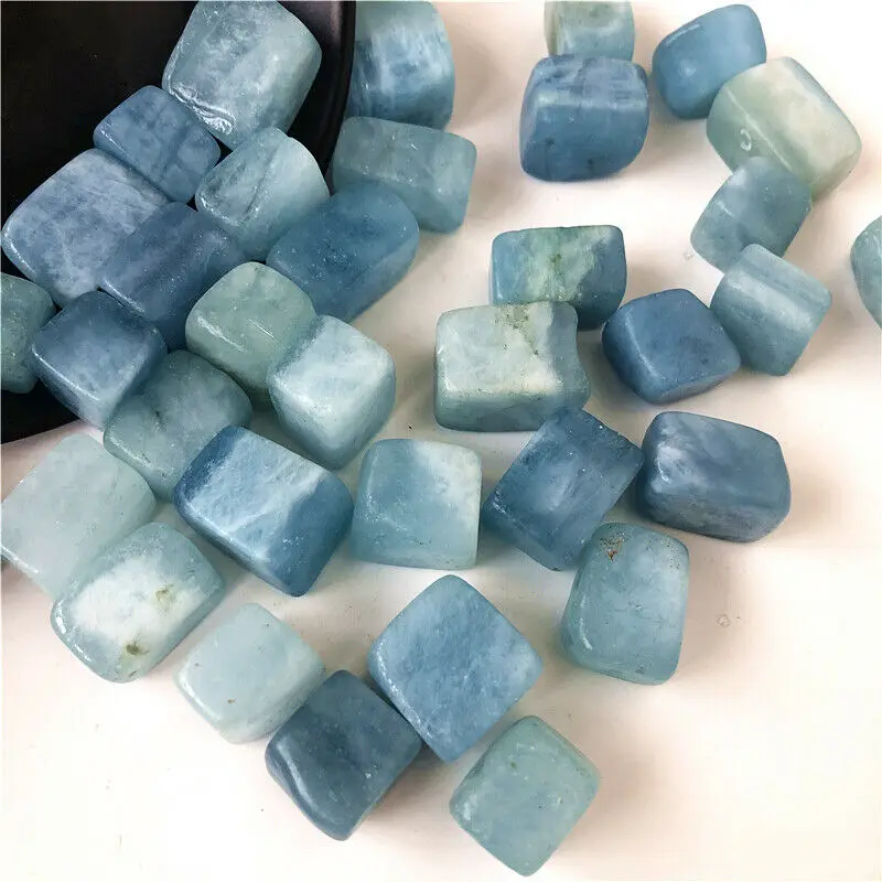 

Free Shipping 50g 10-30mm Natural Aquamarine Cube Crystal Rocks Stones Healing Decor Aquamarine Stone Natural Quartz Crystals