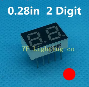 

RED 0.28 inch 7 Segment LED Display 2 Bit Digital Tube 0.28" 0.28in Common ANODE(Nixie tube)