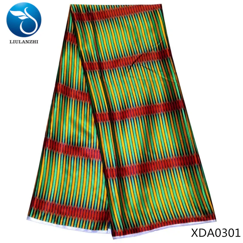 

LIULANZHI green african silk fabrics chinese silk wax fabrics 2019 african printed fabric on sales for party 5yards/lot XDA03