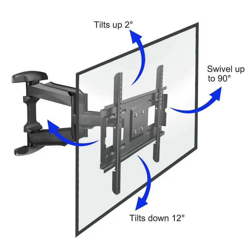 Артикуляционная Full Motion tv настенный кронштейн для 3"-75" светодиодный ЖК-дисплей плазменной резки ТВ s до 165 кг с VESA до 600x400 мм