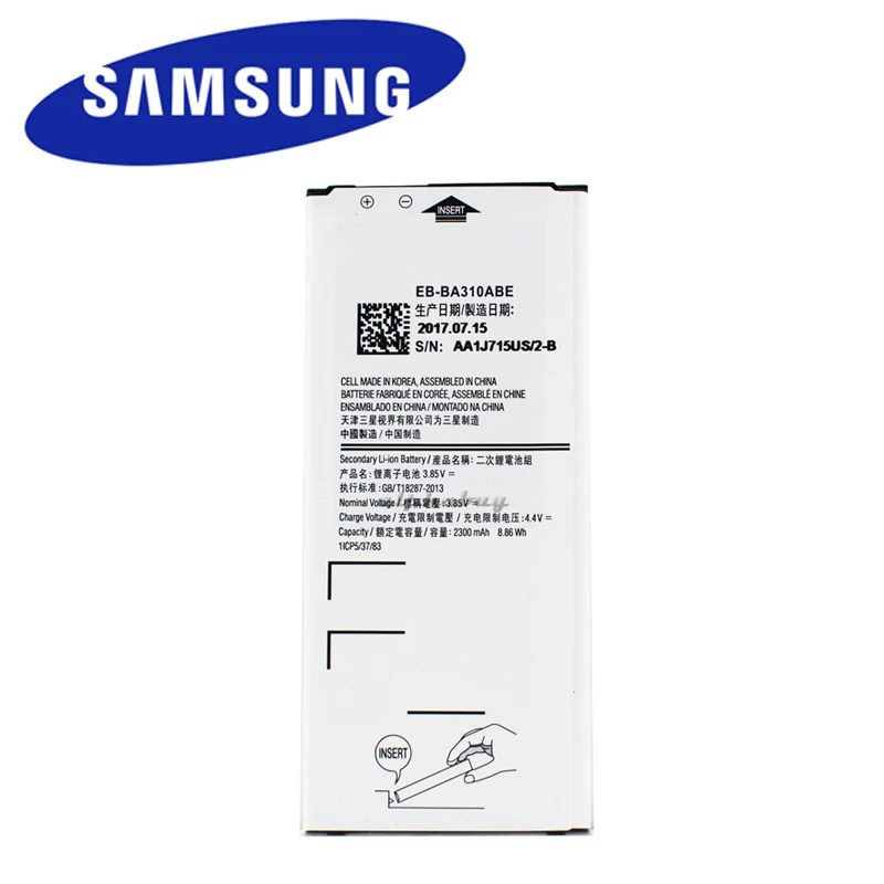 Оригинальный аккумулятор для Samsung GALAXY A3 2016 A3100 A310 A310F Galaxy Аккумулятор akku с трекером