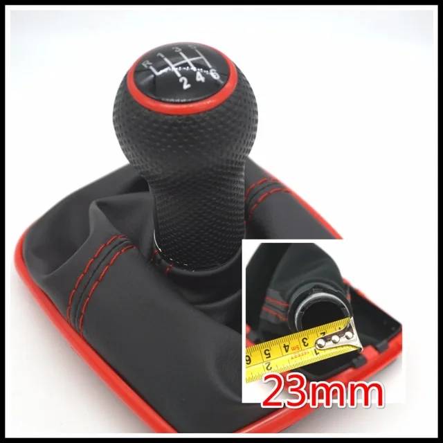 

23mm 5/6 Speed Red Frame Gear Shift Knob Lever Gaiter Boot For Volkswagen VW Golf 4 IV MK4 GTI R32 Bora Jetta 1999-2004 Rated 4