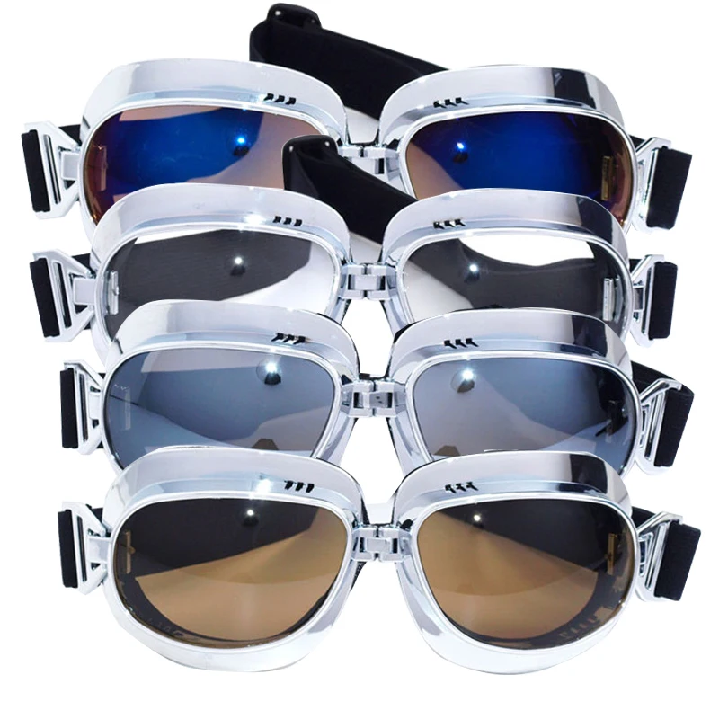 VCOROS Harley motorcycle helmet goggles pilot helmet ...