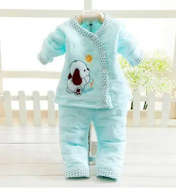 Брендовая Одежда для новорожденных от 3 до 6 месяцев, осенне-зимняя одежда для маленьких девочек Одежда для мальчиков младенцев с длинными рукавами, комплект, костюм, пальто, наряд - Цвет: green dog