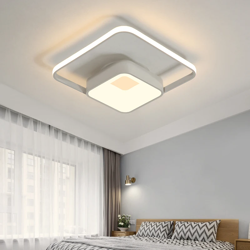 

Lamps Simple Bedroom Ceiling Lights Personality Square Room Creative Lights Geometry Children's Room Nordic LED Ceiling Light