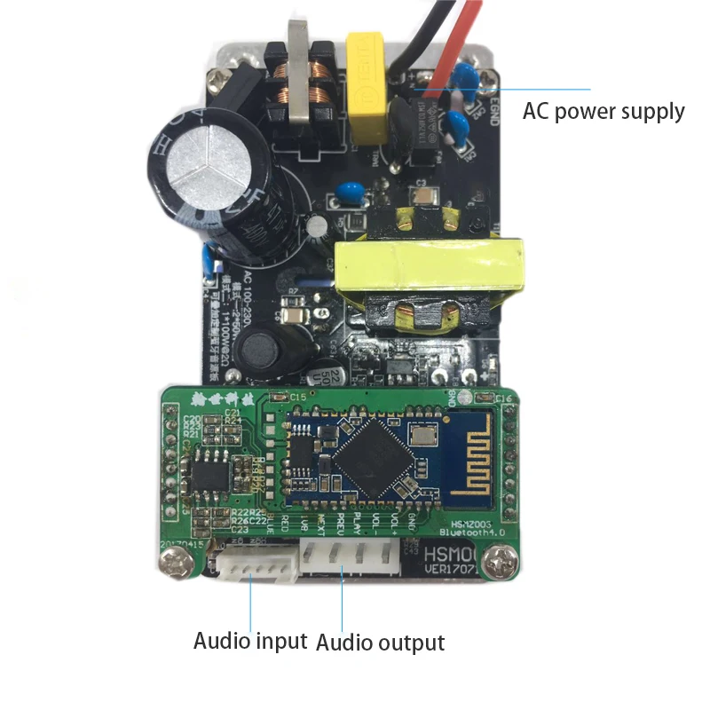 TPA3116 2,0 канальный Bluetooth цифровой усилитель мощности доска активный динамик усилитель доска 2*60 Вт AC 85-245 В