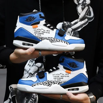 

Super Star Men's Basketball Shoes Retro Support Cushioning High Top Zapatillas Hombre Deportiva Breathable Sneakers Size 35-45