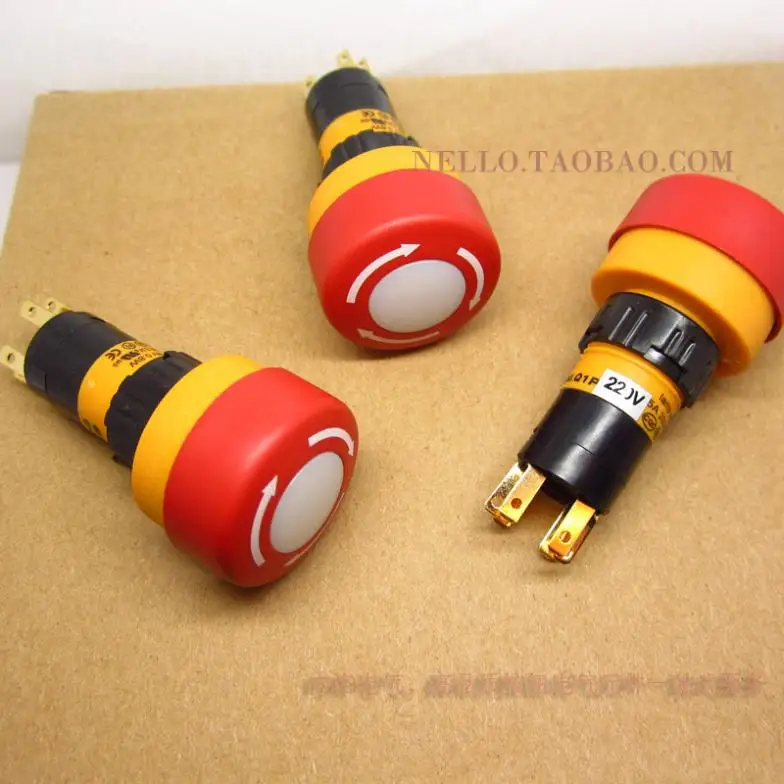 

[ SA ]Imports EMA illuminated emergency stop button switch 16mm 01S-CE40.Q/S1P AC110/220V LED 1--10PCS/LOT