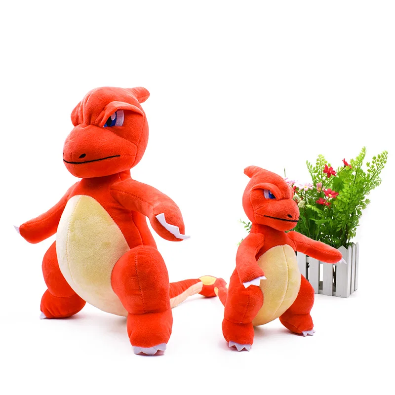 

2 PCS/ Sets Anime Standing Charmeleon Charmander Mega Japanese Animal Dolls Cartoon Plush Soft Stuffed Toy Great Gift For Kids