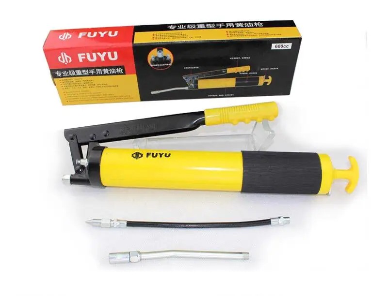 

600CC Manual Control Car Professional Grip Grease Gun aluminium alloy Operated Grease Gun Tool Oil filling Equipment