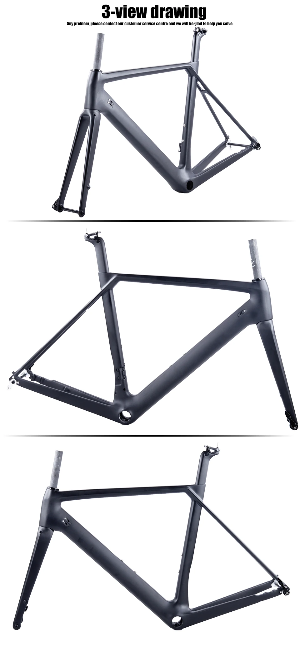 Top Chinese Flat mount disc brake or C-brake Carbon Road Frame T800 Aero full carbon fiber road bike frame QR or thru axle 15 Top Chinese Flat mount disc brake or C-brake Carbon Road Frame T800 Aero full carbon fiber road bike frame QR or thru axle 15