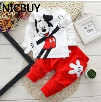 

Fashion Brand New Autumn Children Boy Girl Clothing Sets Baby Cotton Cute Mouse T-shirt Pants 2pcs Clothes Toddler Tracksuit