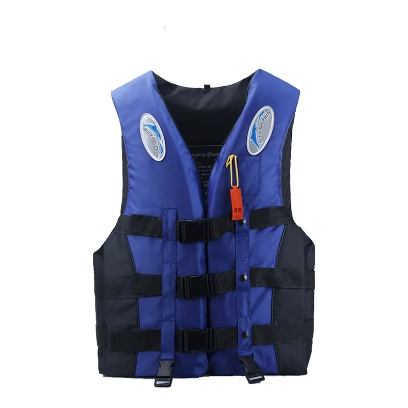 Полиэфирный спасательный жилет для взрослых, куртка для плавания, катания на лодках, лыжный спасательный жилет со свистком, S-XXXL, размеры, Спортивная мужская и женская куртка