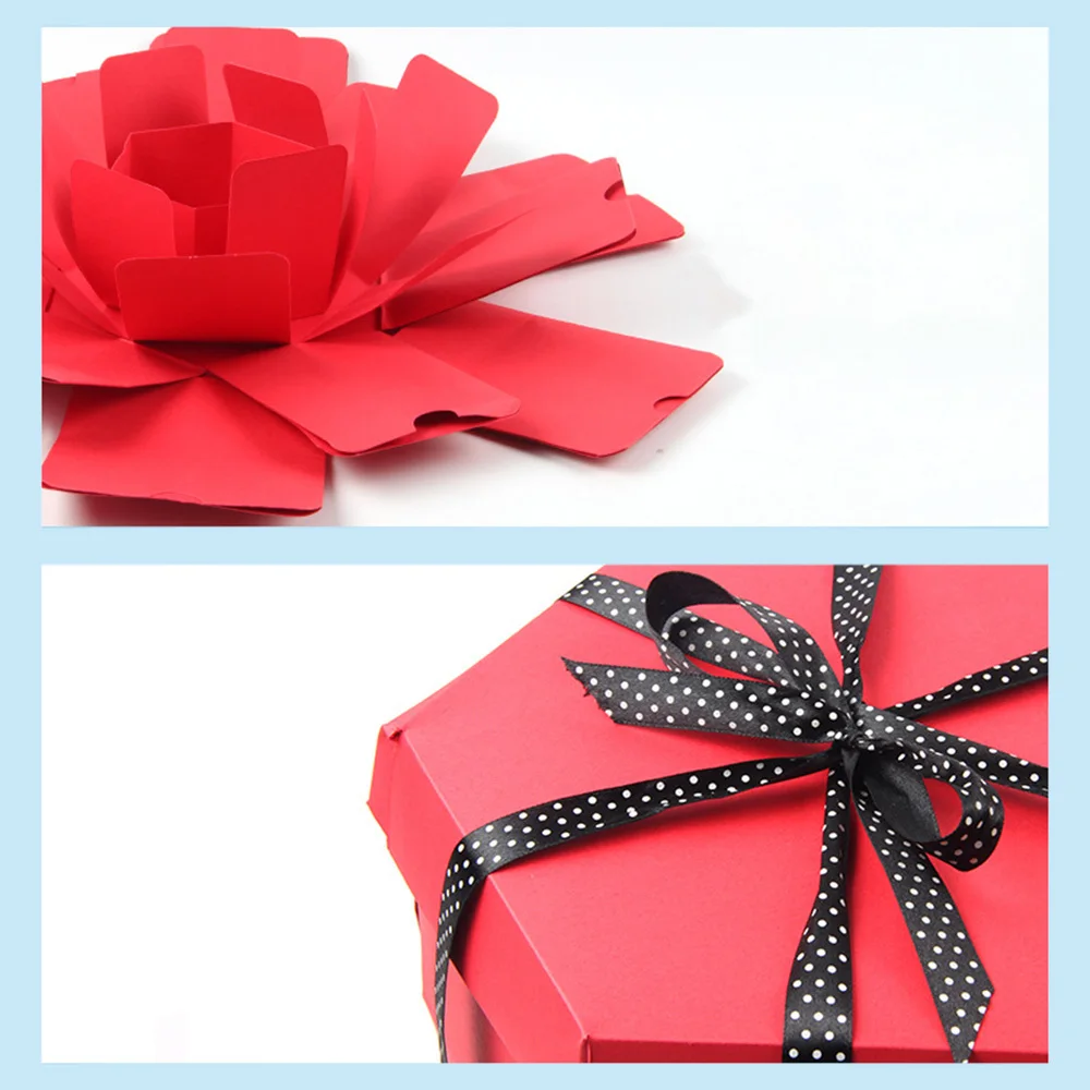 Шестигранный сюрприз Взрывная коробка DIY альбом для скрапбукинга на День святого Валентина Свадебный подарок