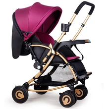 Детская коляска, складная Коляска-качалка, детская коляска с золотой рамой