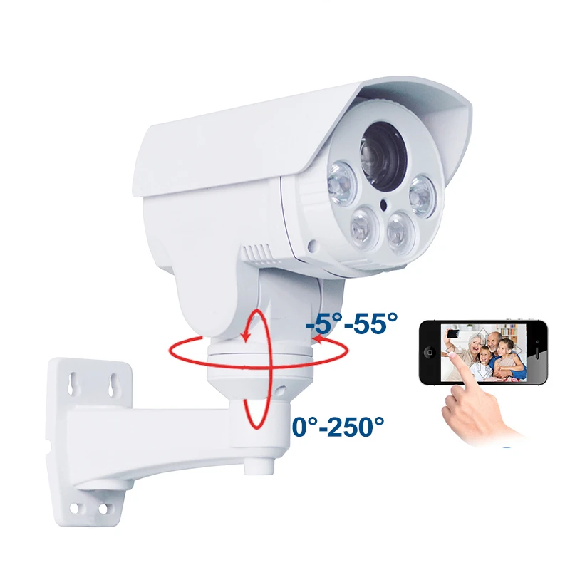 2.0MP Waterproof 10X Optical Zoom Bullet PTZ IP Camera ONVIF Outdoor Infrared Night Vision Home Security IR POE CCTV Camera 2