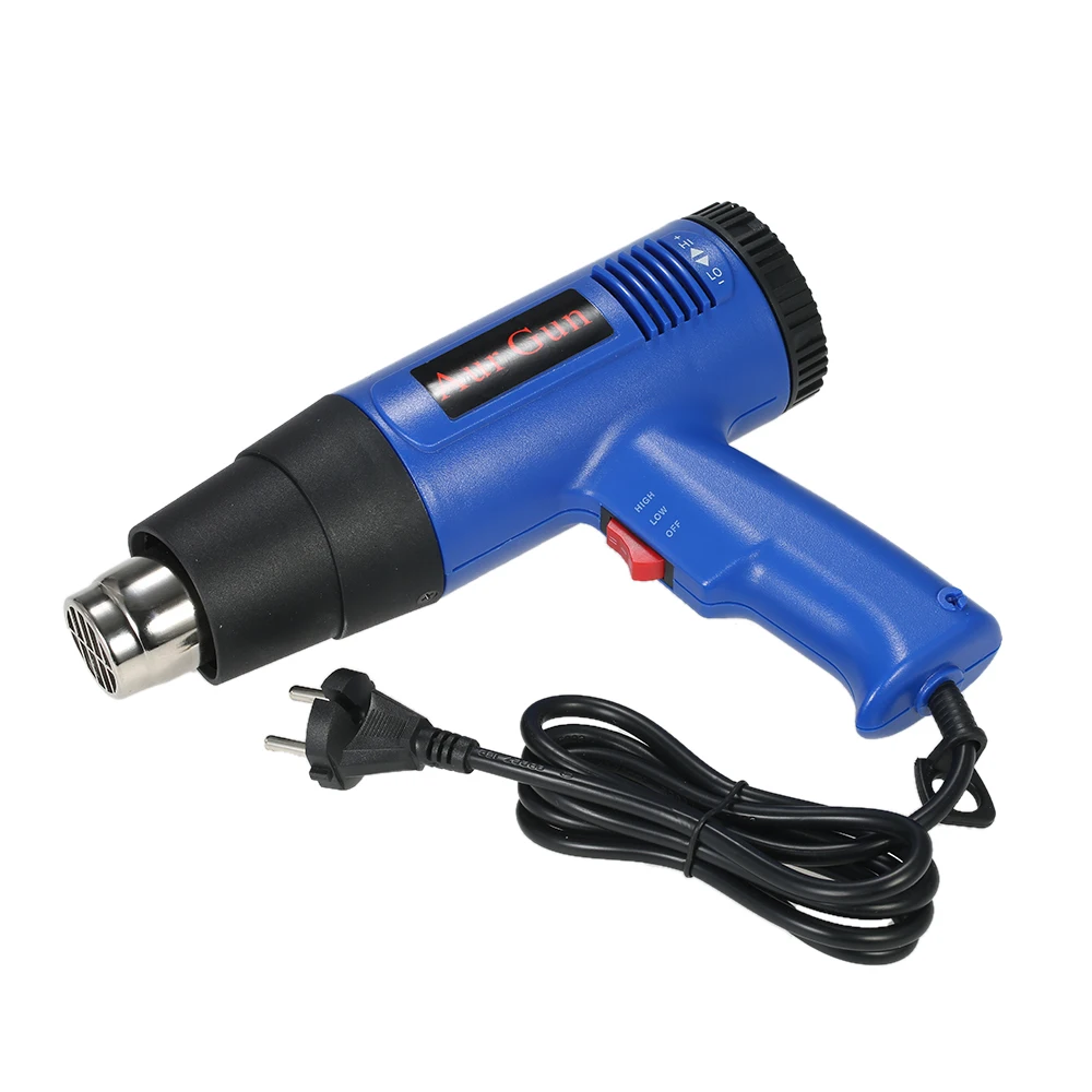 

1800W Fast Heating Hot Air Gun Industrial hair dryer Adjustable Temperature hot gun soldering Heat gun Blower 4 Nozzles AC220V