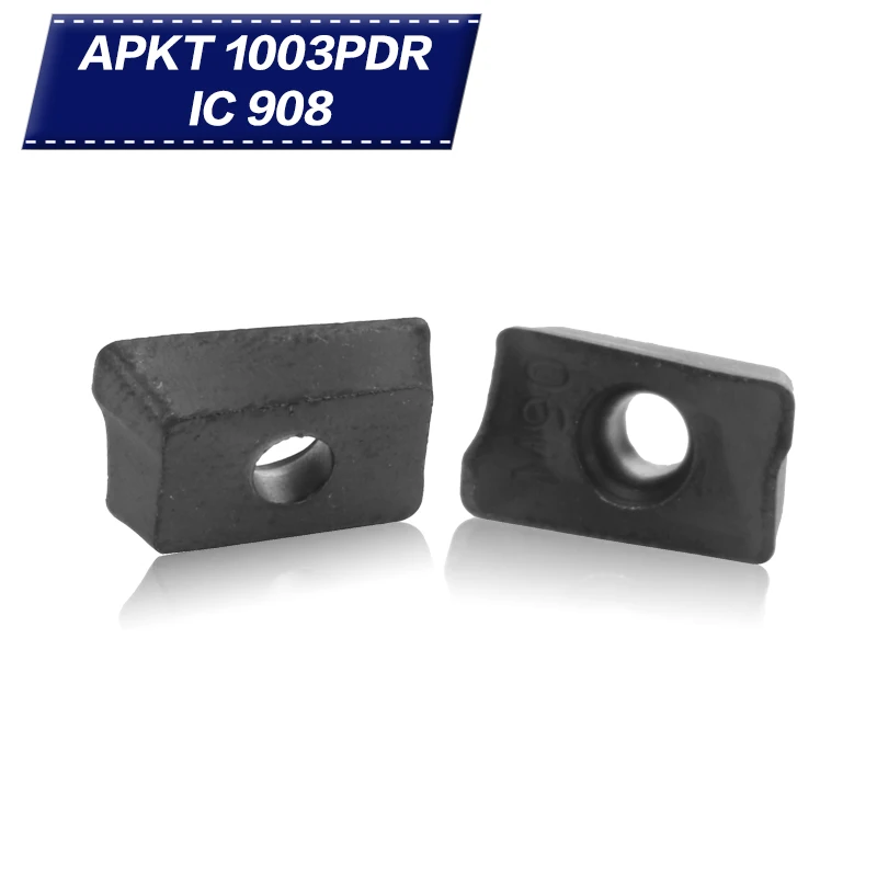 20pcs HM90 APKT 1003PDR IC908 CNC carbide INSERT milling cutter inserts