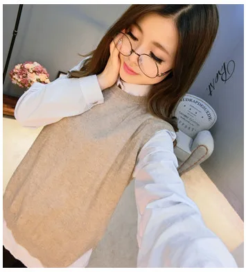 2017 кашемировая стандартная куртка Свободный жилет пуловеры женский модный