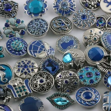 Украшение с защелкой 50 шт./партия смешать много страз одного цвета стили металла Шарм 18 мм браслет с защелкой для женщин