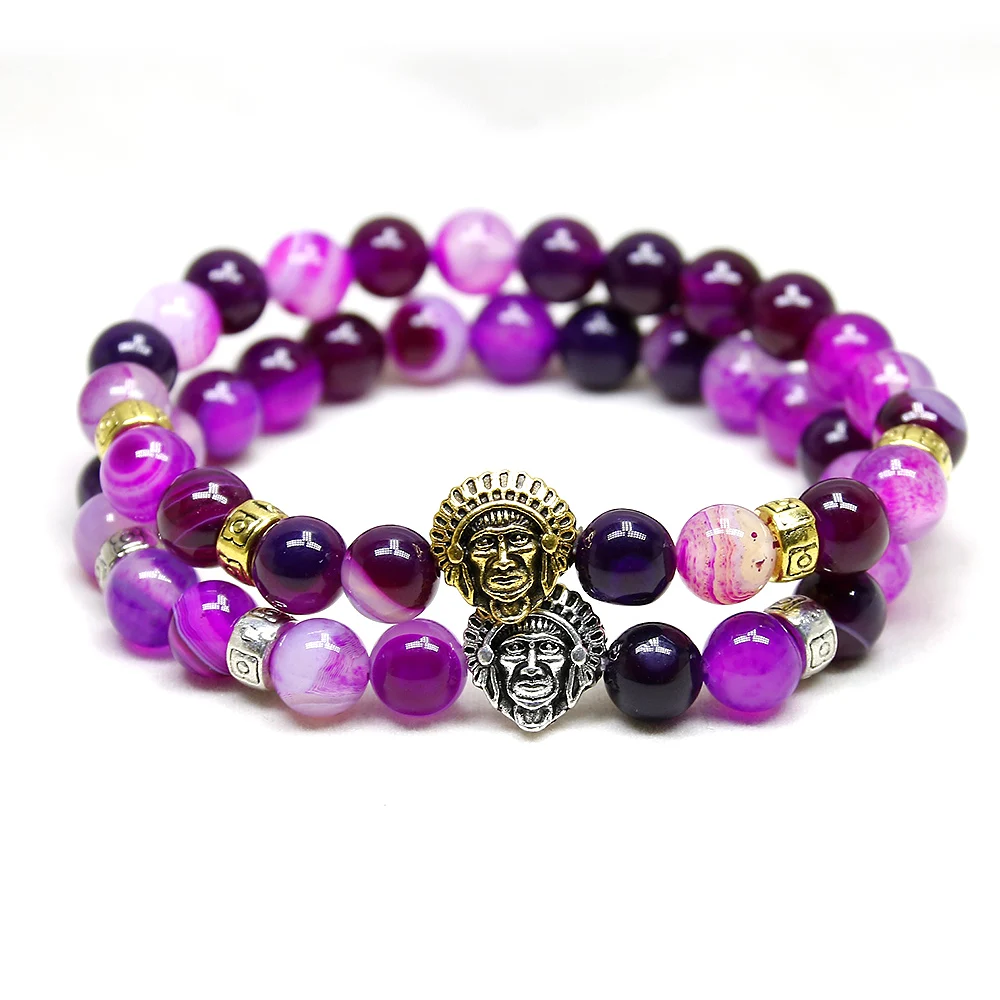 Buy Womens Mala Yoga Bracelet Healing Purple Onyx