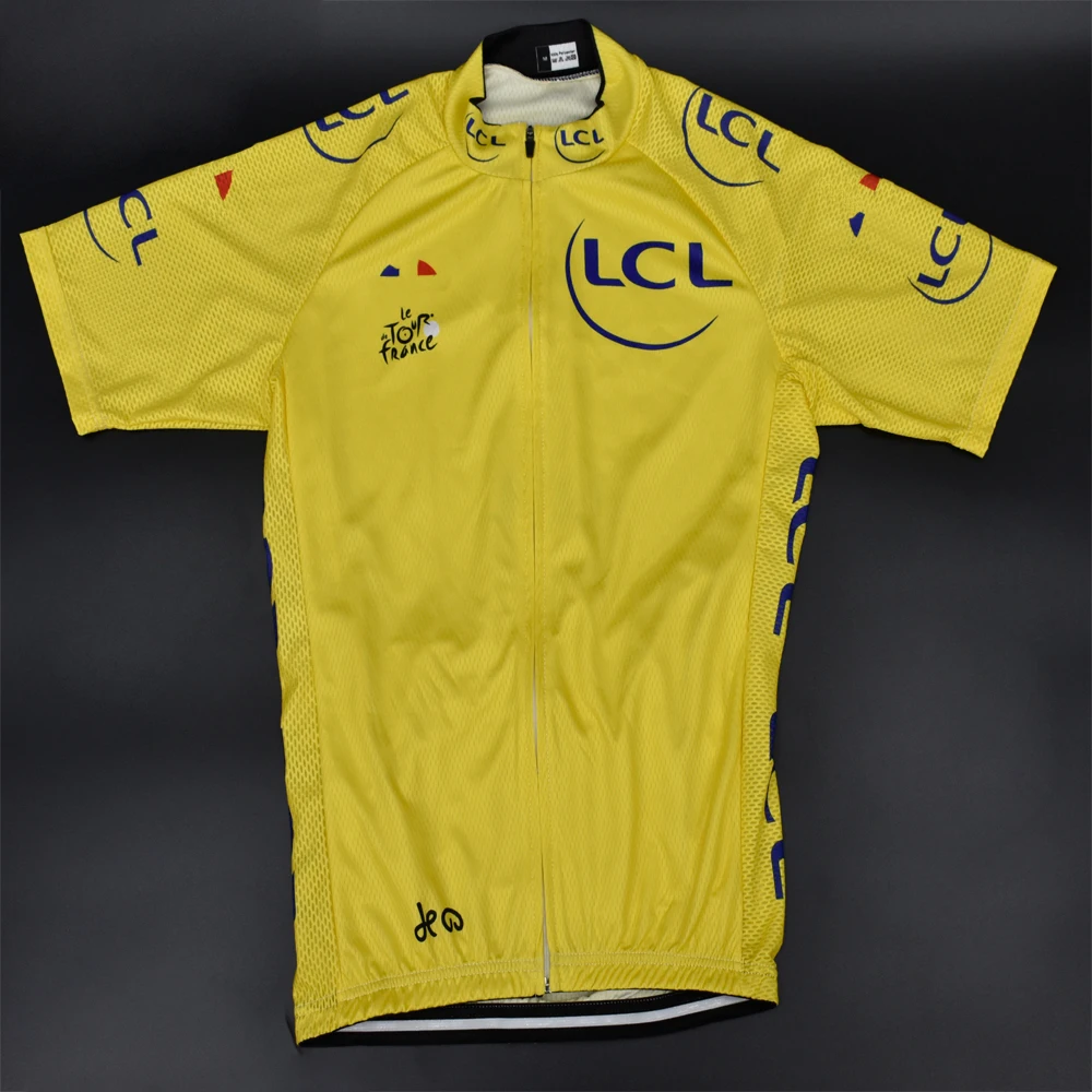 Новая команда человек ретро желтый Велоспорт футболка с коротким рукавом костюм велосипед Джерси нагрудник шорты 9D гель Pad Майо ciclismo hombre
