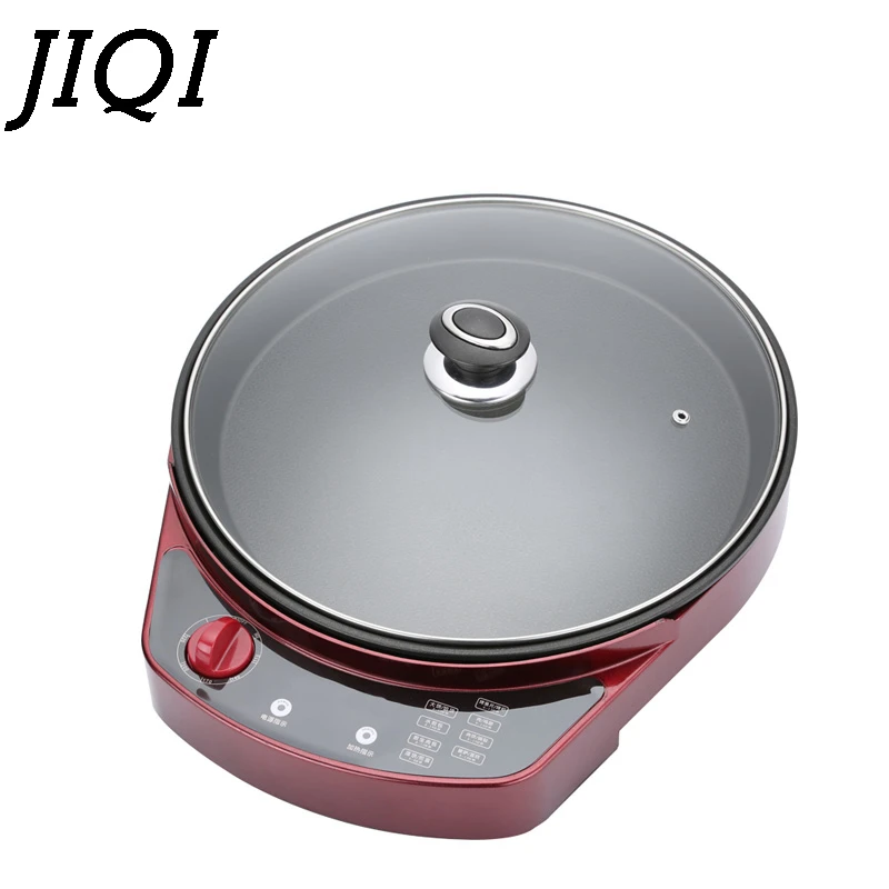JIQI антипригарная электрическая сковорода для выпечки крепа для изготовления блинов машина, пицца тортилия производитель гриль для выпечки печь для стейк гриль