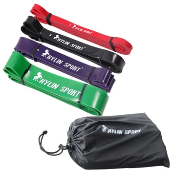 

4pcs/set 2080cm Elastic Tension Resistance Bands 4 Levels Rubber Loops Bands Yoga Bodybuilding Muscle Fitness Equipment Expander