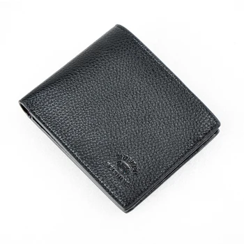 

AQCASE New Mens Genuine Leather Wallet Creative Designer Brand High Quality large Capacity Money Clip Cowhide Man Purse