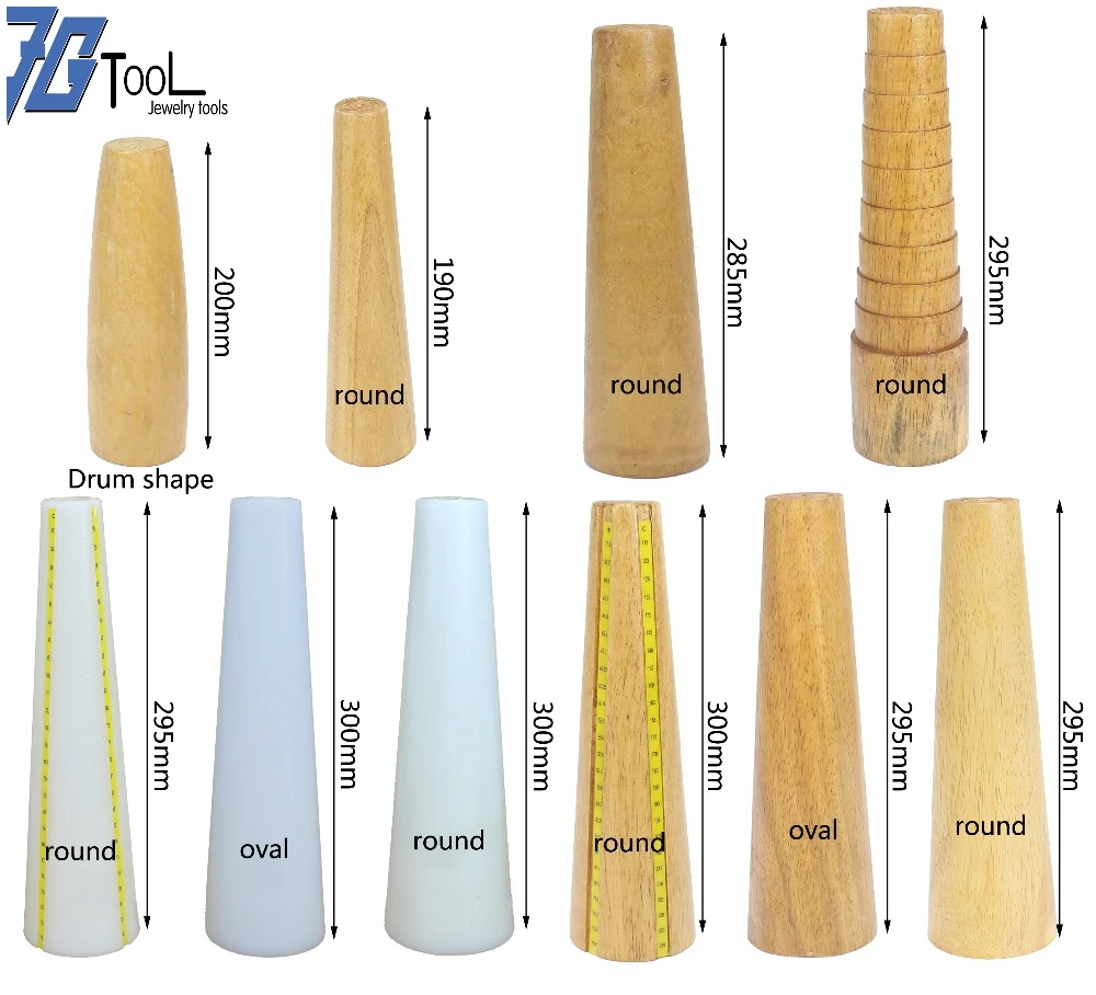 Jewelry Tools Ring Sizer Finger Sizing Measure Stick Metal Wood Mandrel