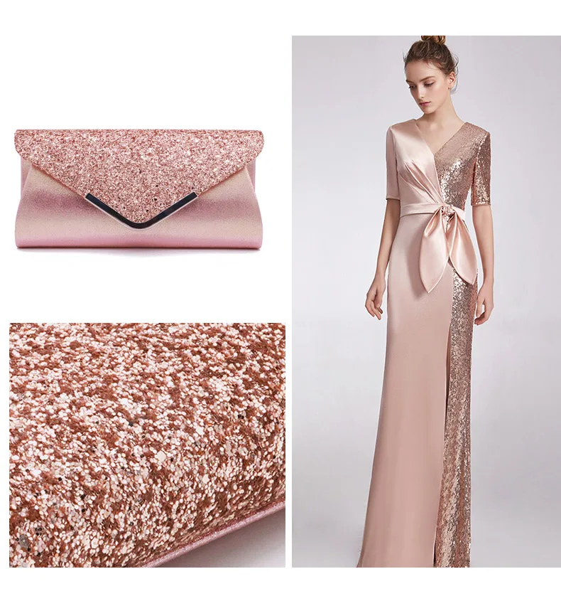 Luxy Moon Pink Leder-Umschlag-Clutch-Geldbörse, Modellpräsentation