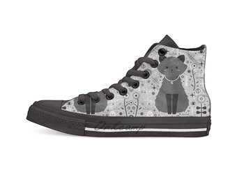 

Kitten Fang Casual High Top Canvas shoes sneakers For Drop shipping