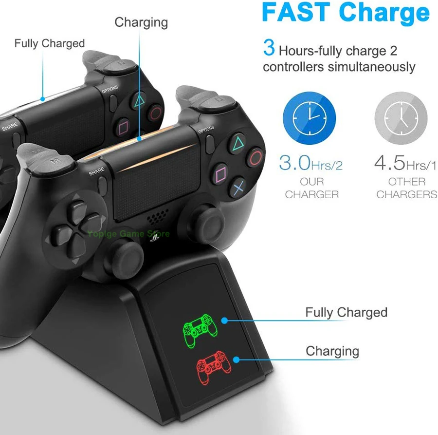 PS4/Pro/Slim 2 контроллер зарядное устройство светодиодный беспроводной геймпад зарядная док-станция для sony Playstation 4 Play станция PS 4 игры аксессуары