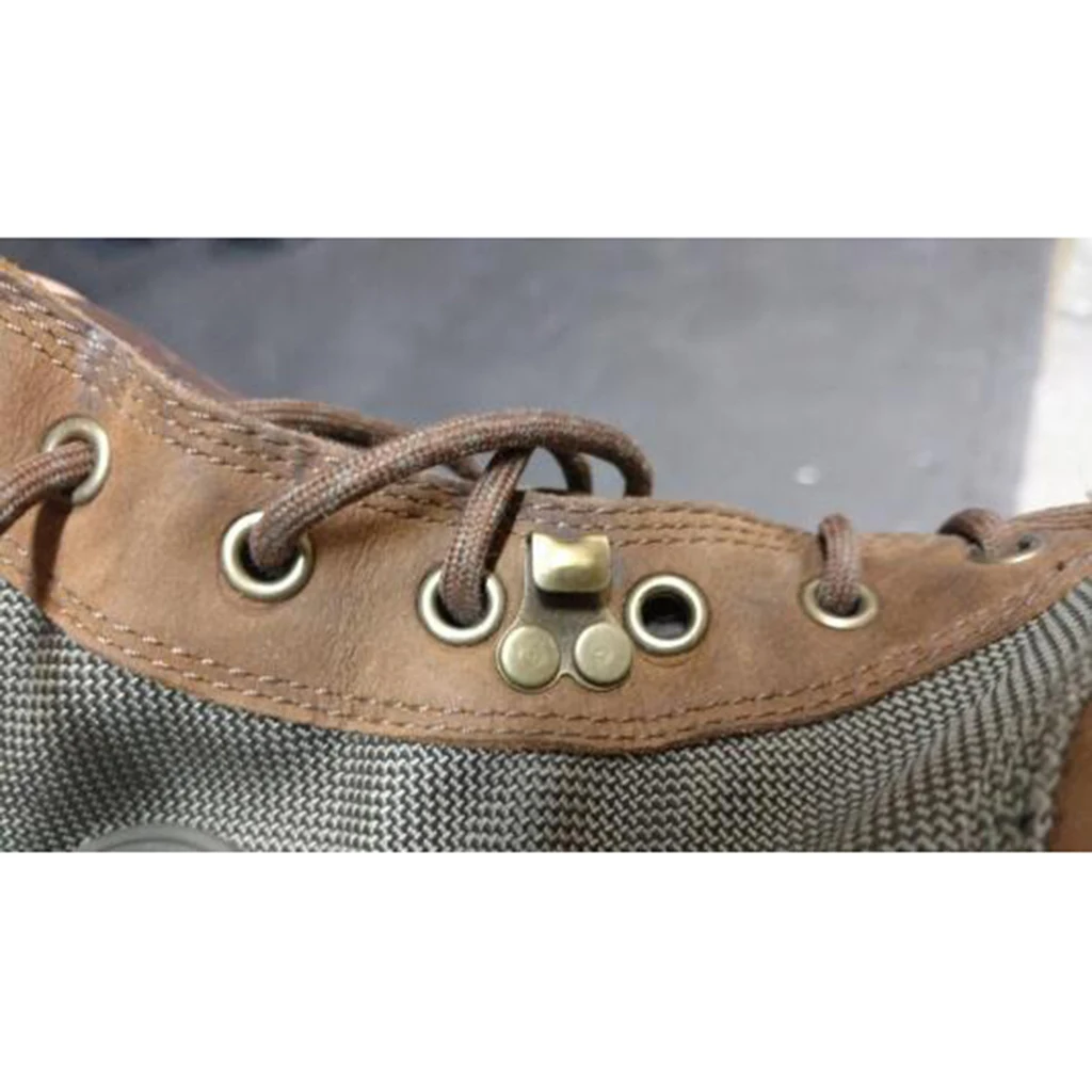 10 Sets Boot Lace Hooks Lace Fittings with Rivets for Outdoor Hiking Camping Climb Accessories