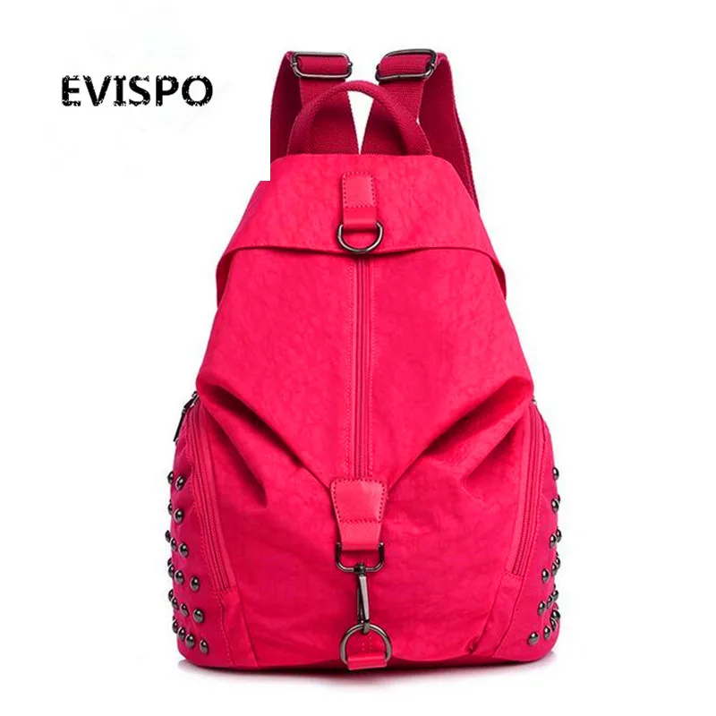 EVISPO 2016 NEW Women Men Nylon Waterproof Backpack Rucksack Casual Travel Packs Mochila Student School Shoulder