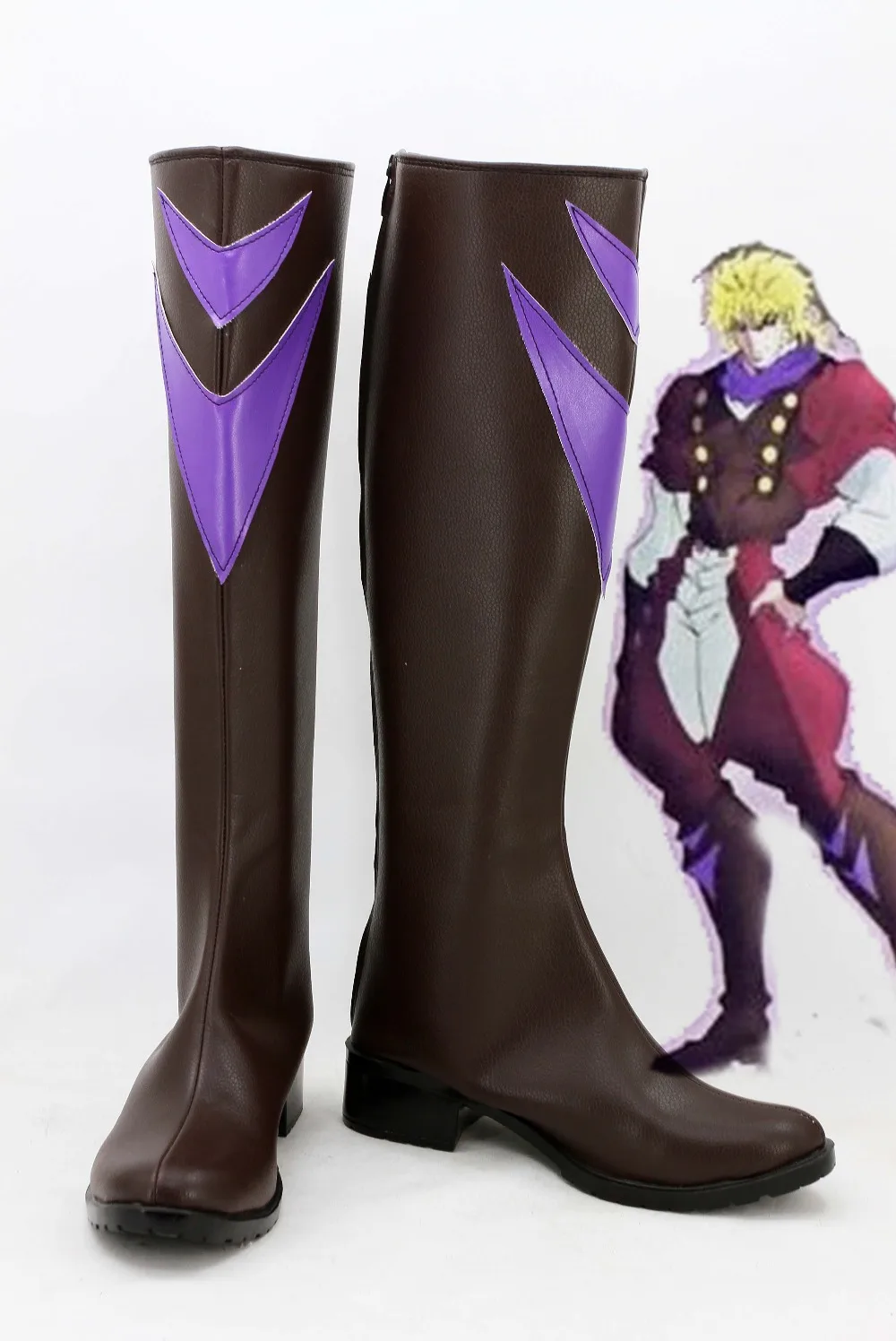 JOJO'S BIZARRE ADVENTURE Dio Brando Cosplay Shoes Brown Boots Custom Made | Тематическая одежда и униформа