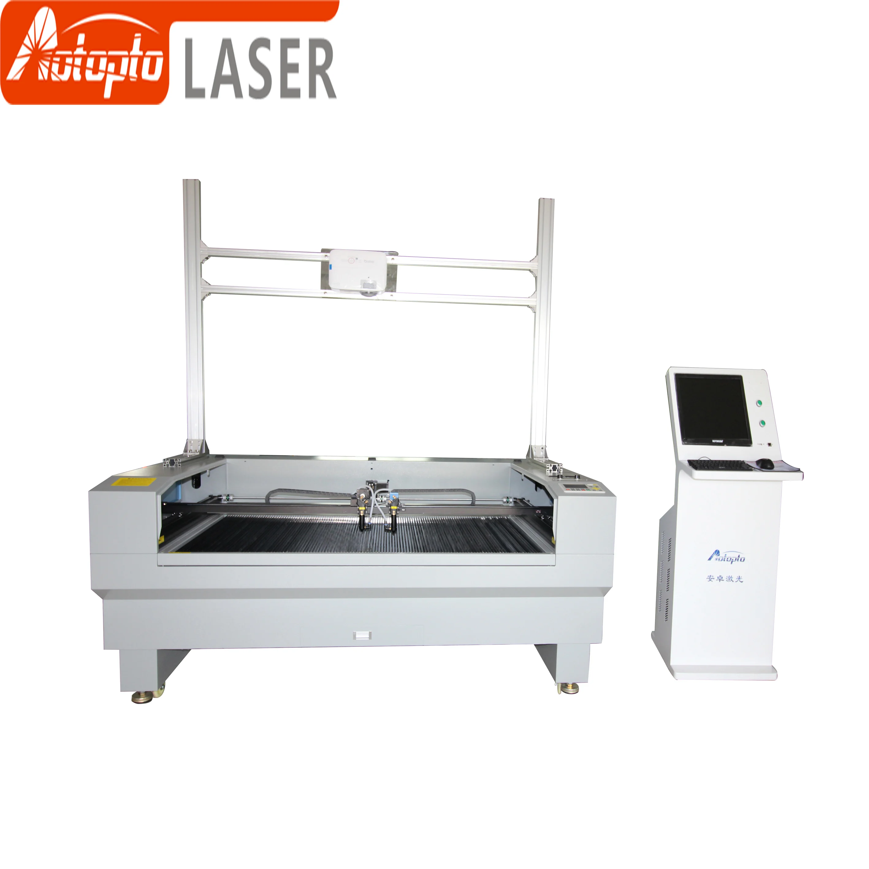 Projector positioning Co2 laser cutting&engraving machine double heads