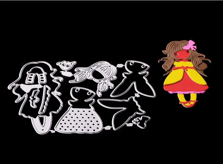 

Girl Metal cutting dies punching tools and stamp stencils for DIY scrapbooking B204