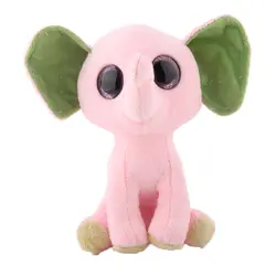 Ty Beanie Боос розовый Elephat с зеленым ухо кукла игрушки 13 см 6 "15 см
