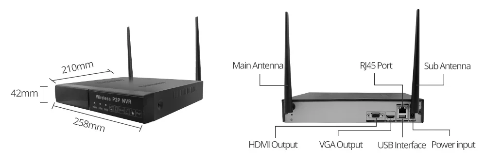 Система наблюдения Wheezan wifi cctv комплект ip-камеры 1080P 8CH H.265 аудио P2P ночного видения HD открытый домашний комплект камеры безопасности