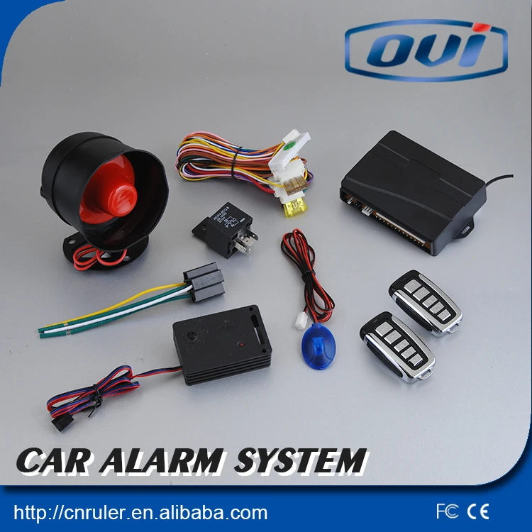 2015 car security system with metal remote control car alarmsystem