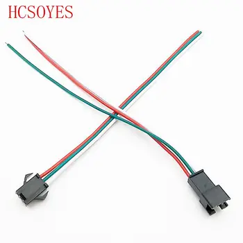 

HCSOYES (5Pair/lots) 3 Pin JST SM Connectors For WS2812B WS2811 LED Strip Female and Male