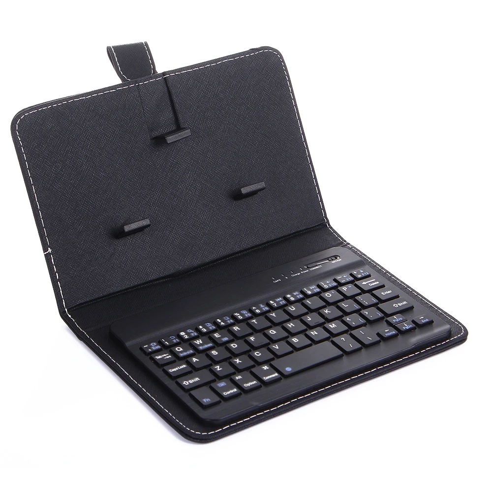 

PU Leather Case Micro USB Keyboard Stand Cover For Android Protective Mobile Phone Cover with Bluetooth Keyboard