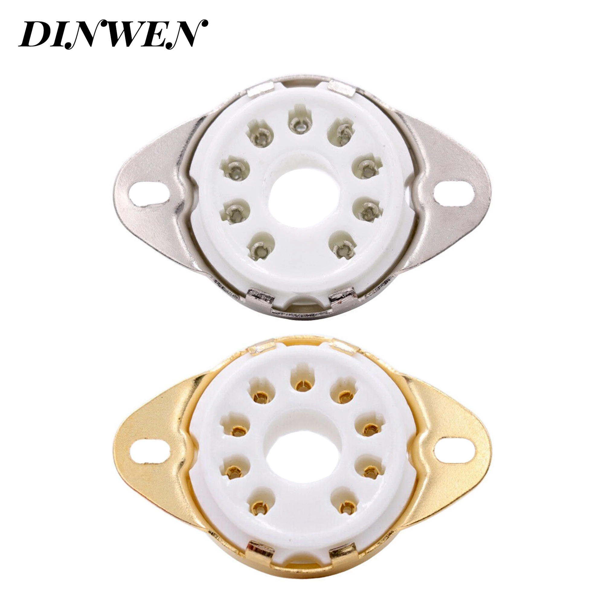 1 шт. 9-контактный разъем B9D Керамический клапан база для EL504 EL519 PL519 винтажный Аудио Усилитель HiFi DIY проект золото/олово покрытием