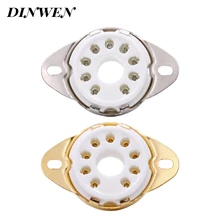 1 шт. 9-контактный разъем B9D Керамический клапан база для EL504 EL519 PL519 винтажный Аудио Усилитель HiFi DIY проект золото/олово покрытием