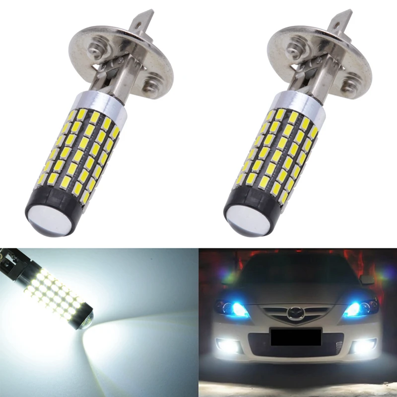 

2pcs H1 Led High Power Fog Light 78 SMD Super Bright Fog/Driving DRL Daytime Running Light Lamp Bulbs DC 12V 6000K White