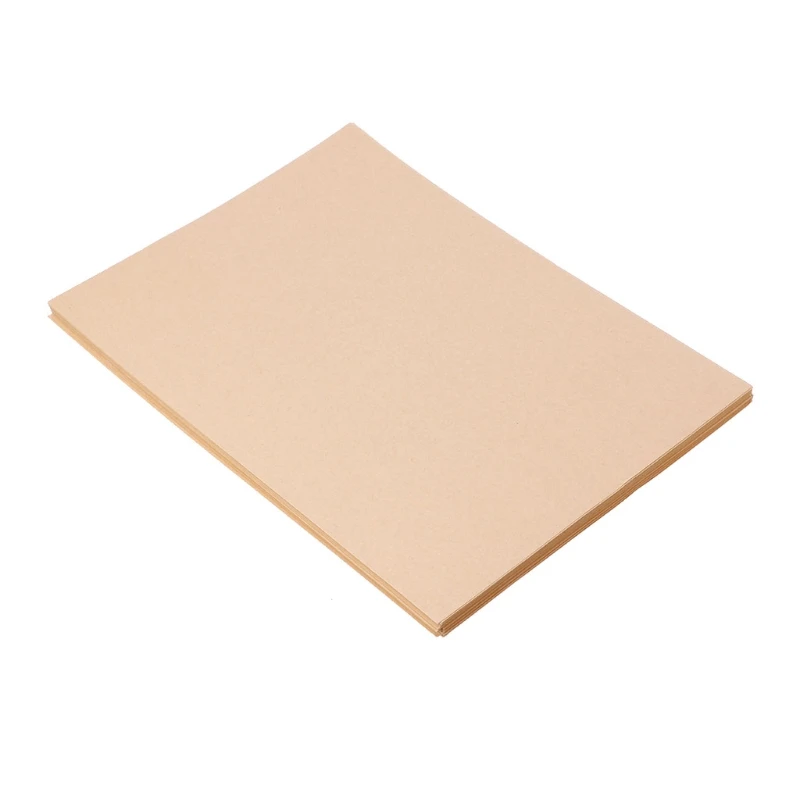OOTDTY 50 Sheets/Lot A4 Brown Kraft Paper Self Adhesive Stickers Inkjet Laser Printing in