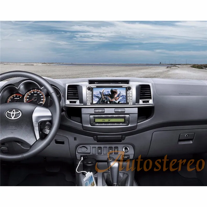 Discount Android 9.0 Car CD DVD Player GPS navigation For Toyota Hilux Fortuner 2012-2014 Auto Stereo Unit Multimedia player radio SATNAV 1