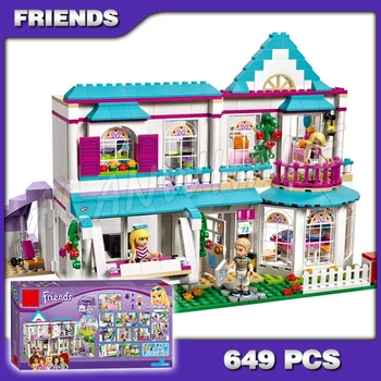 

649pcs Friends Heartlake City Summer Stephanie's House 10612 Model Building Blocks Children Kid Toy Bricks Compatible with Lago